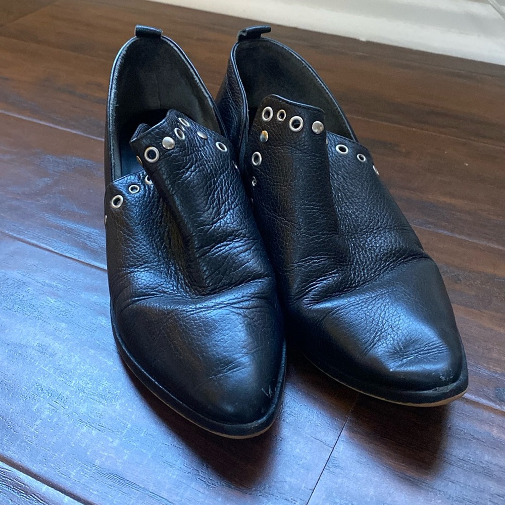 Rebecca Minkoff black leather booties